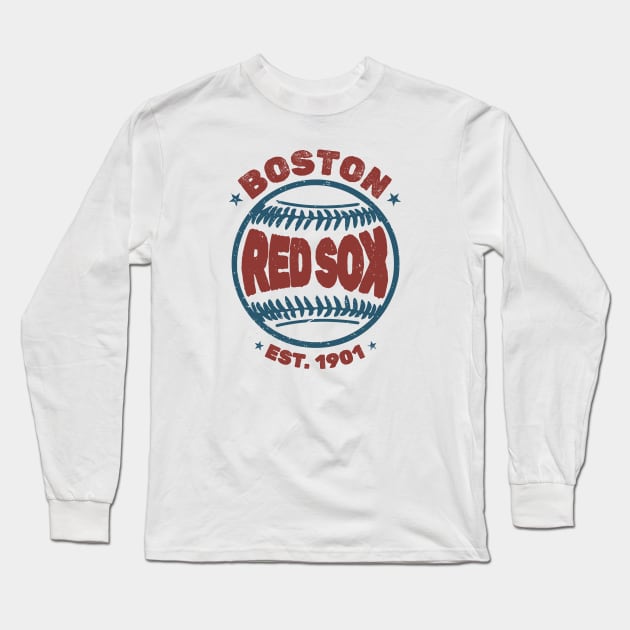 boston red sox - retro Long Sleeve T-Shirt by LAKOSH